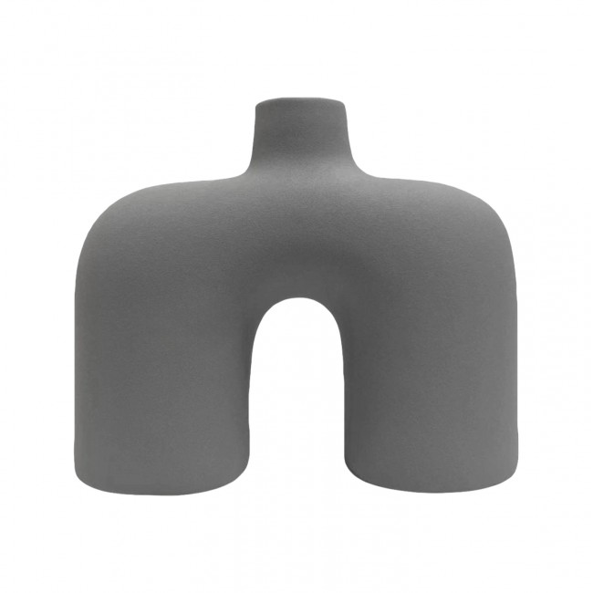 Επιτραπέζιο διακοσμητικό "ISIL" κεραμικό σε χρώμα γκρι 27x9x23