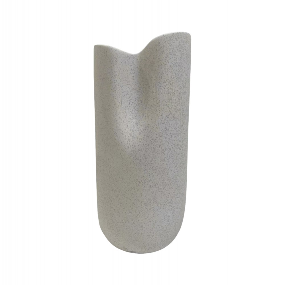 Επιτραπέζιο διακοσμητικό "GLAΖΕ" κεραμικό σε χρώμα υπόλευκο 17x16.5x38