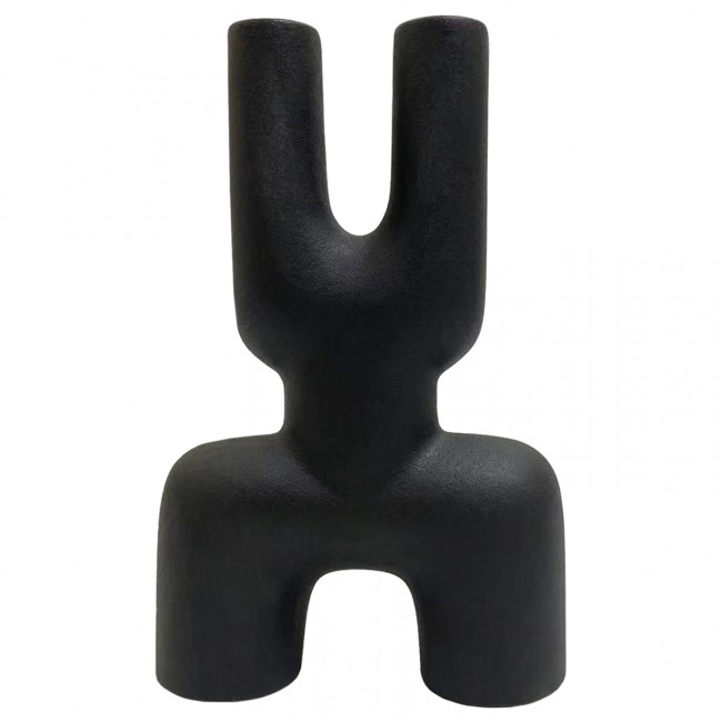 Επιτραπέζιο διακοσμητικό "MANI" κεραμικό σε χρώμα μαύρο 15.5x6x23.5