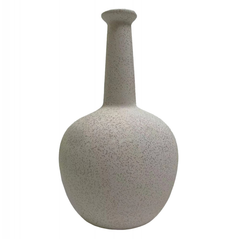 Επιτραπέζιο διακοσμητικό "ELENDIL" κεραμικό σε χρώμα υπόλευκο Φ15x25