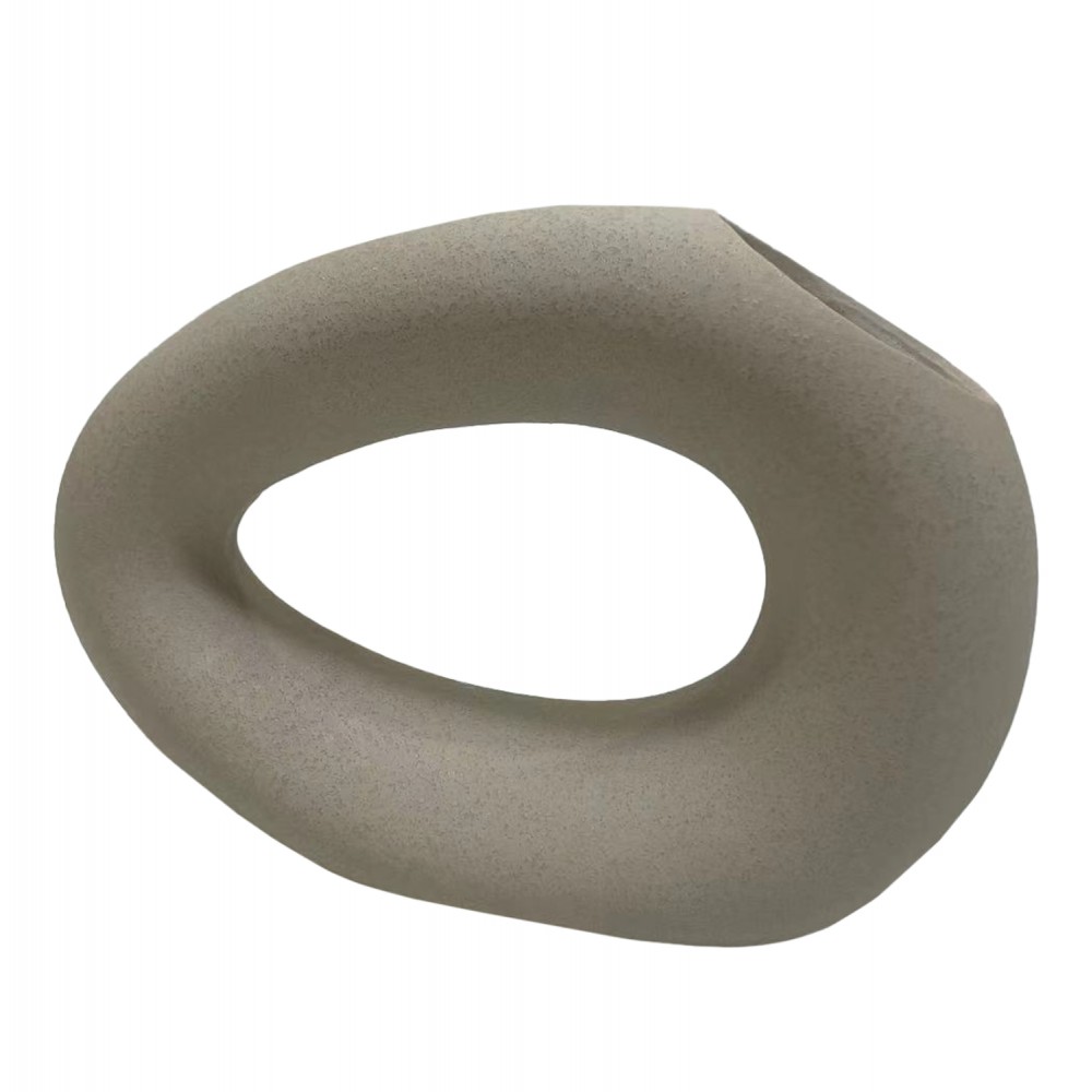 Επιτραπέζιο διακοσμητικό "ELLIPTO" κεραμικό σε χρώμα υπόλευκο 23x8x15.5