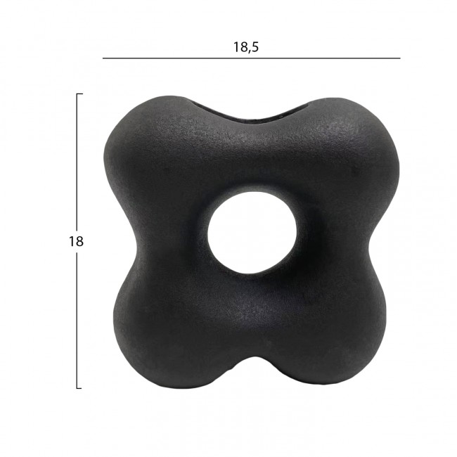 Επιτραπέζιο διακοσμητικό "SEBOR" κεραμικό σε χρώμα μαύρο 18.5x9x18