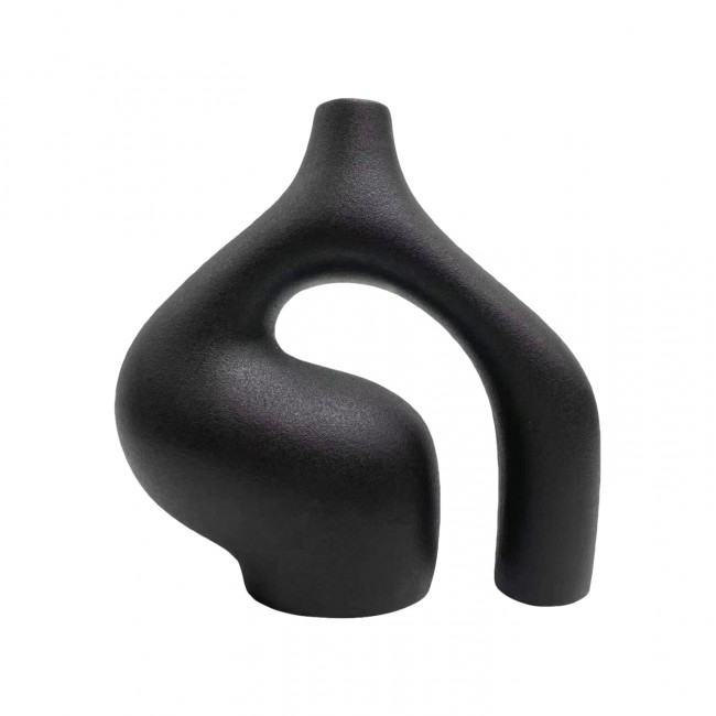 Επιτραπέζιο διακοσμητικό "ISIL" κεραμικό σε χρώμα μαύρο 29.5x11x29