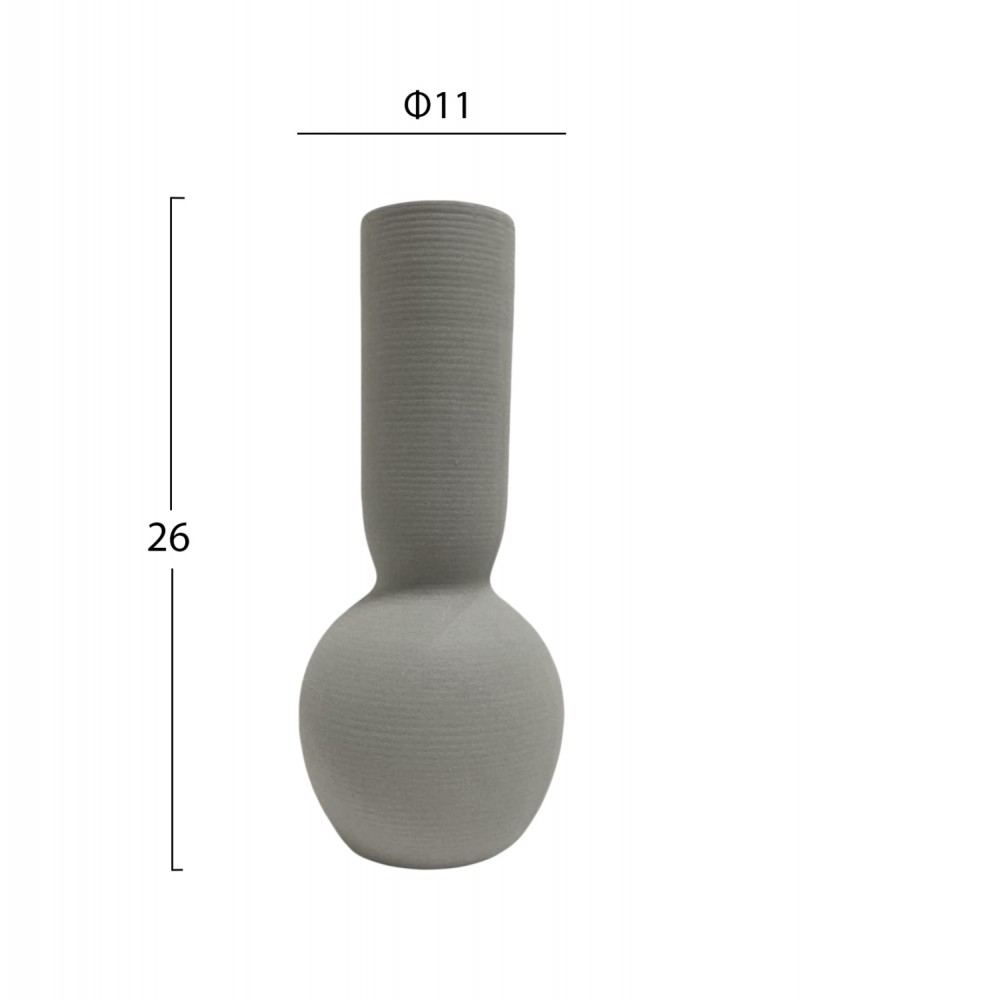 Επιτραπέζιο διακοσμητικό "GALAD" κεραμικό σε χρώμα γκρι Φ11x26