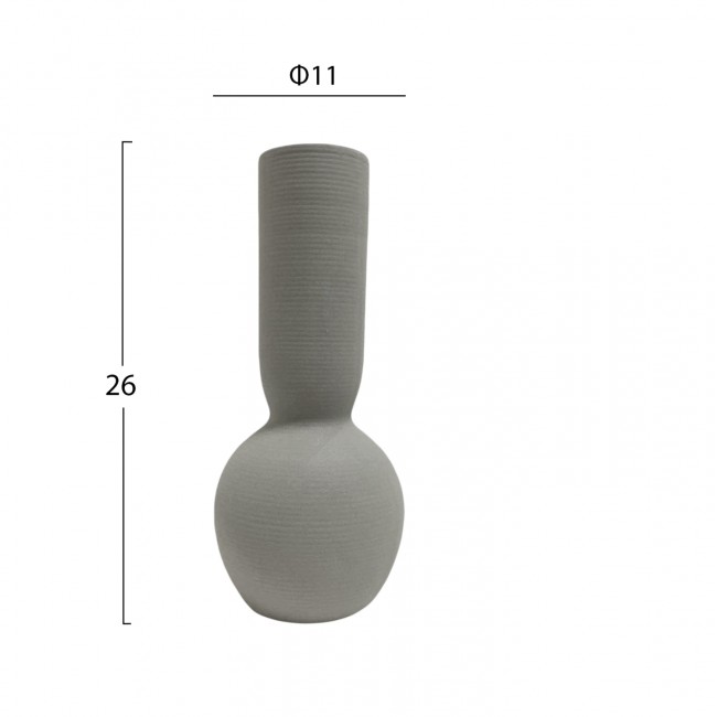 Επιτραπέζιο διακοσμητικό "GALAD" κεραμικό σε χρώμα γκρι Φ11x26