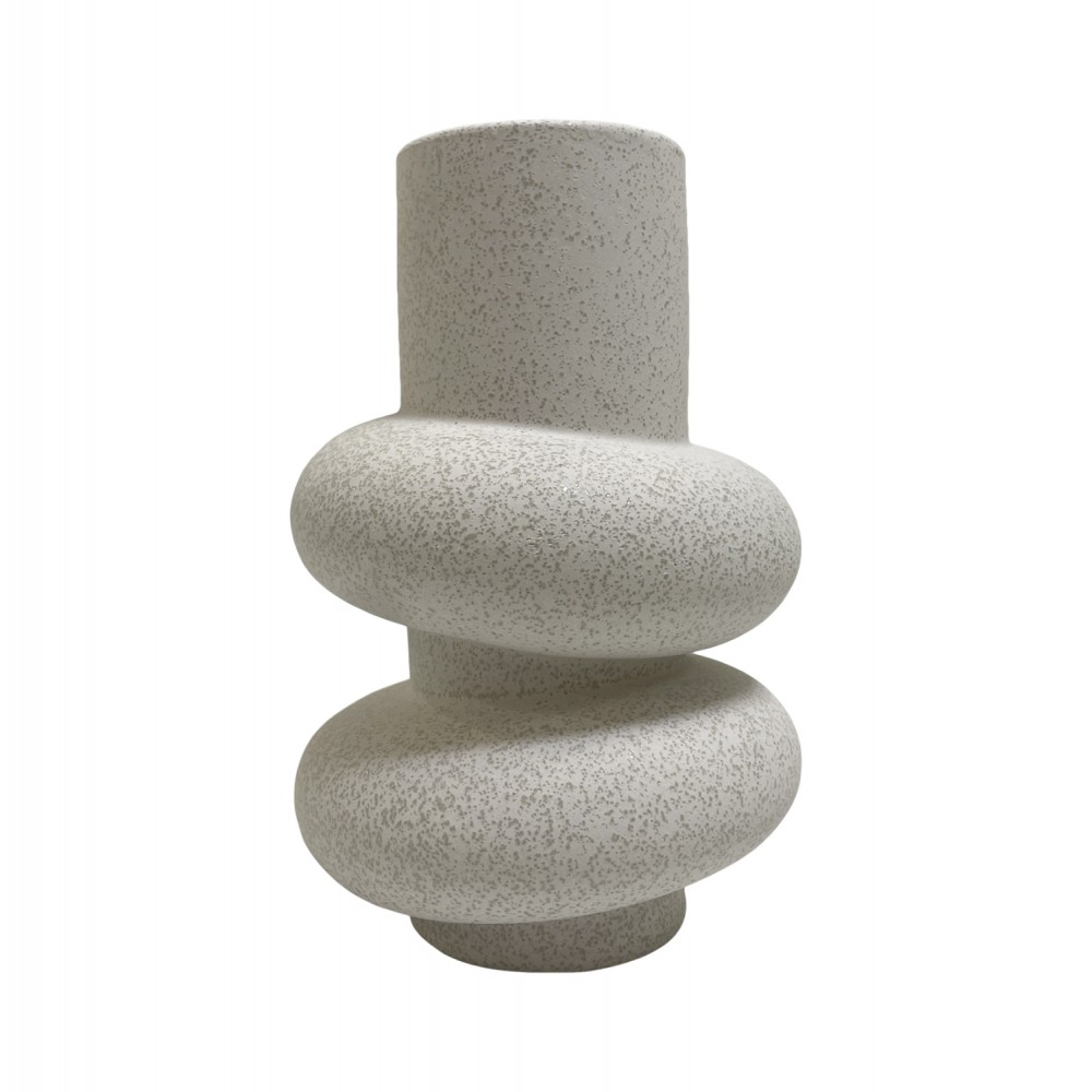 Επιτραπέζιο διακοσμητικό "ROOK" κεραμικό σε χρώμα υπόλευκο Φ16x25.5