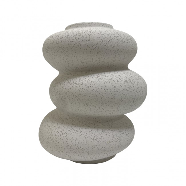 Επιτραπέζιο διακοσμητικό "ROOK" κεραμικό σε χρώμα υπόλευκο Φ16x19,5