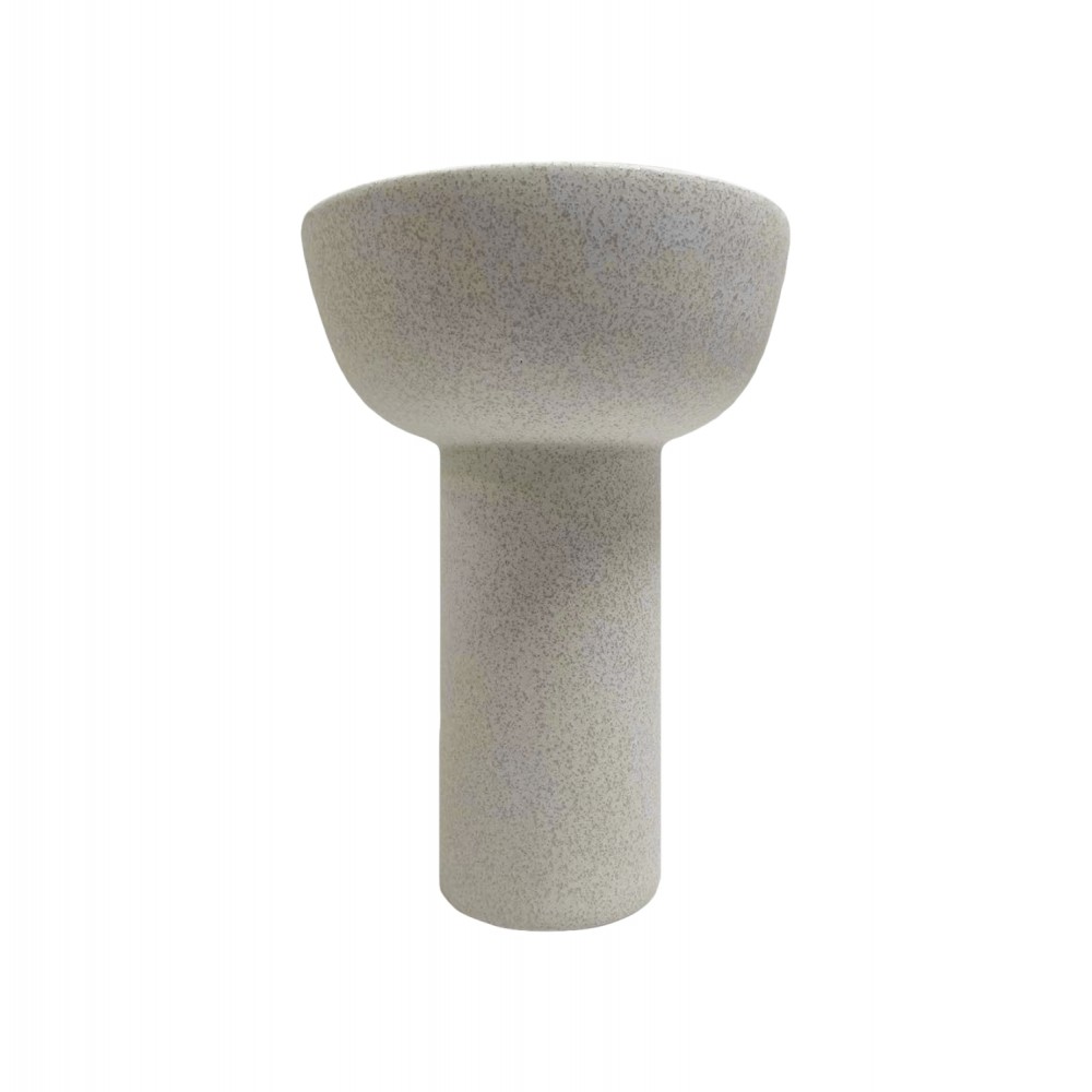 Επιτραπέζιο διακοσμητικό "ELENDIL" κεραμικό σε χρώμα υπόλευκο Φ23,5x33