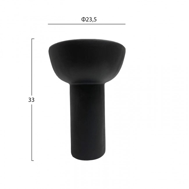 Επιτραπέζιο διακοσμητικό "ELENDIL" κεραμικό σε χρώμα μαύρο Φ23,5x33