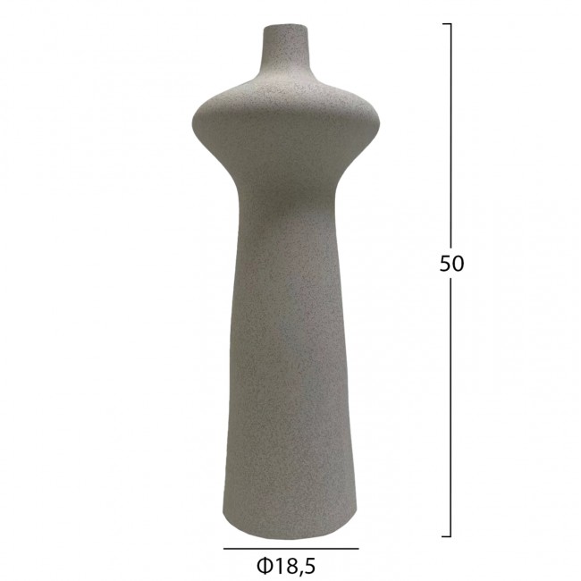 Επιτραπέζιο διακοσμητικό "SCEPTER" κεραμικό σε χρώμα υπόλευκο Φ18.8x50