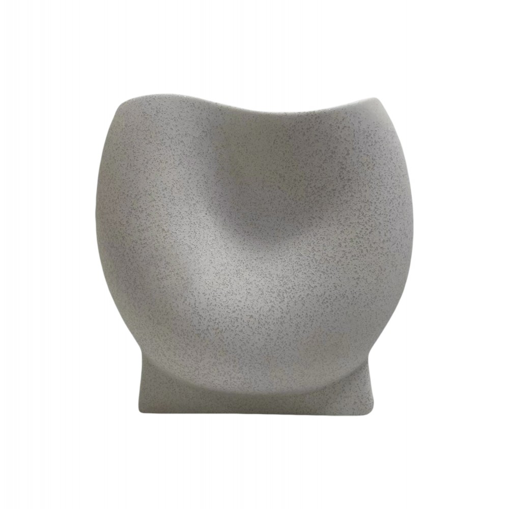 Επιτραπέζιο διακοσμητικό "GLAΖΕ" κεραμικό σε χρώμα υπόλευκο 26x14x25