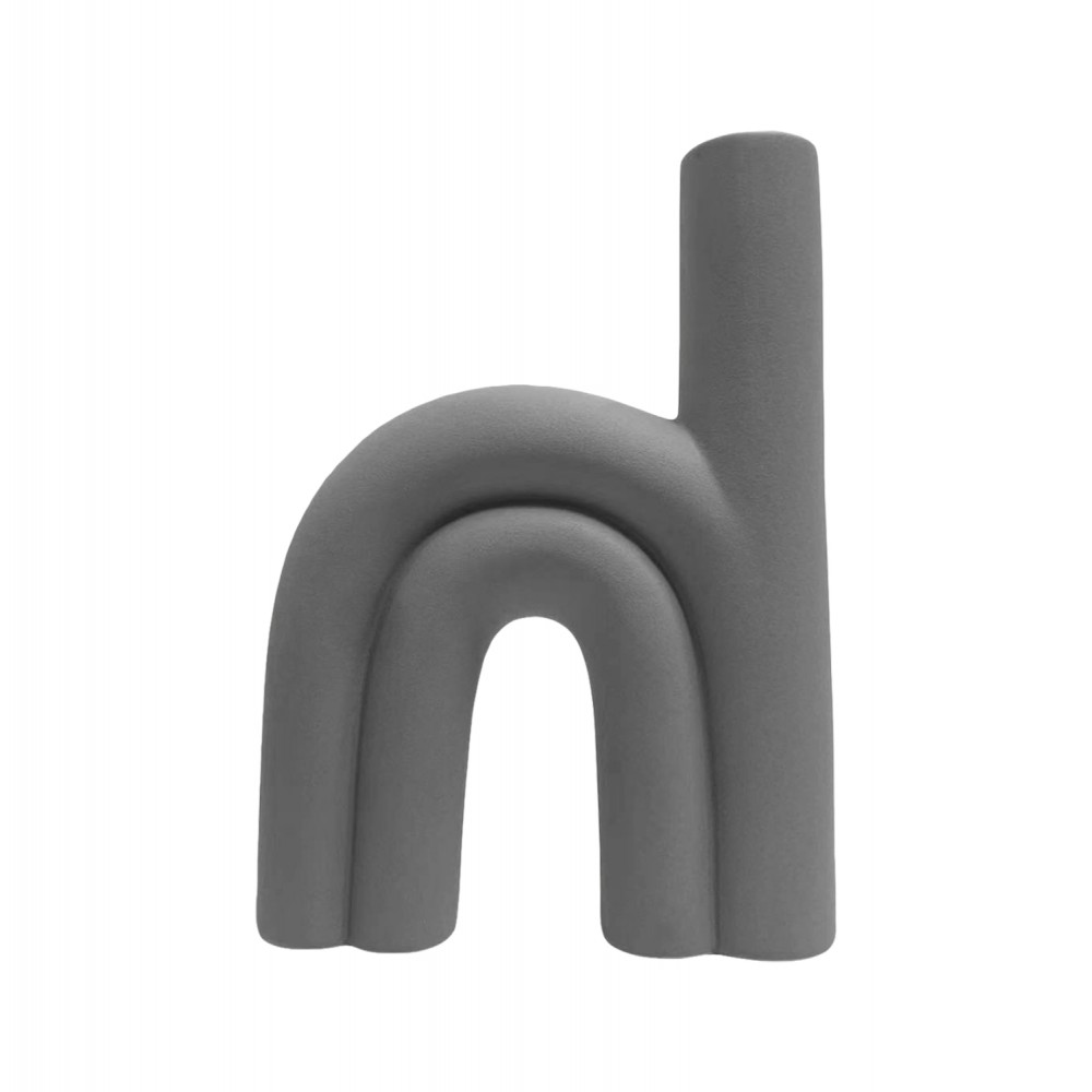 Επιτραπέζιο διακοσμητικό "ARCON" κεραμικό σε χρώμα γκρι 25x6x35