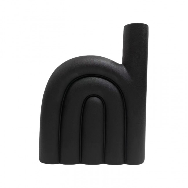 Επιτραπέζιο διακοσμητικό "ARCON" κεραμικό σε χρώμα μαύρο 23.5x5.5x29.5