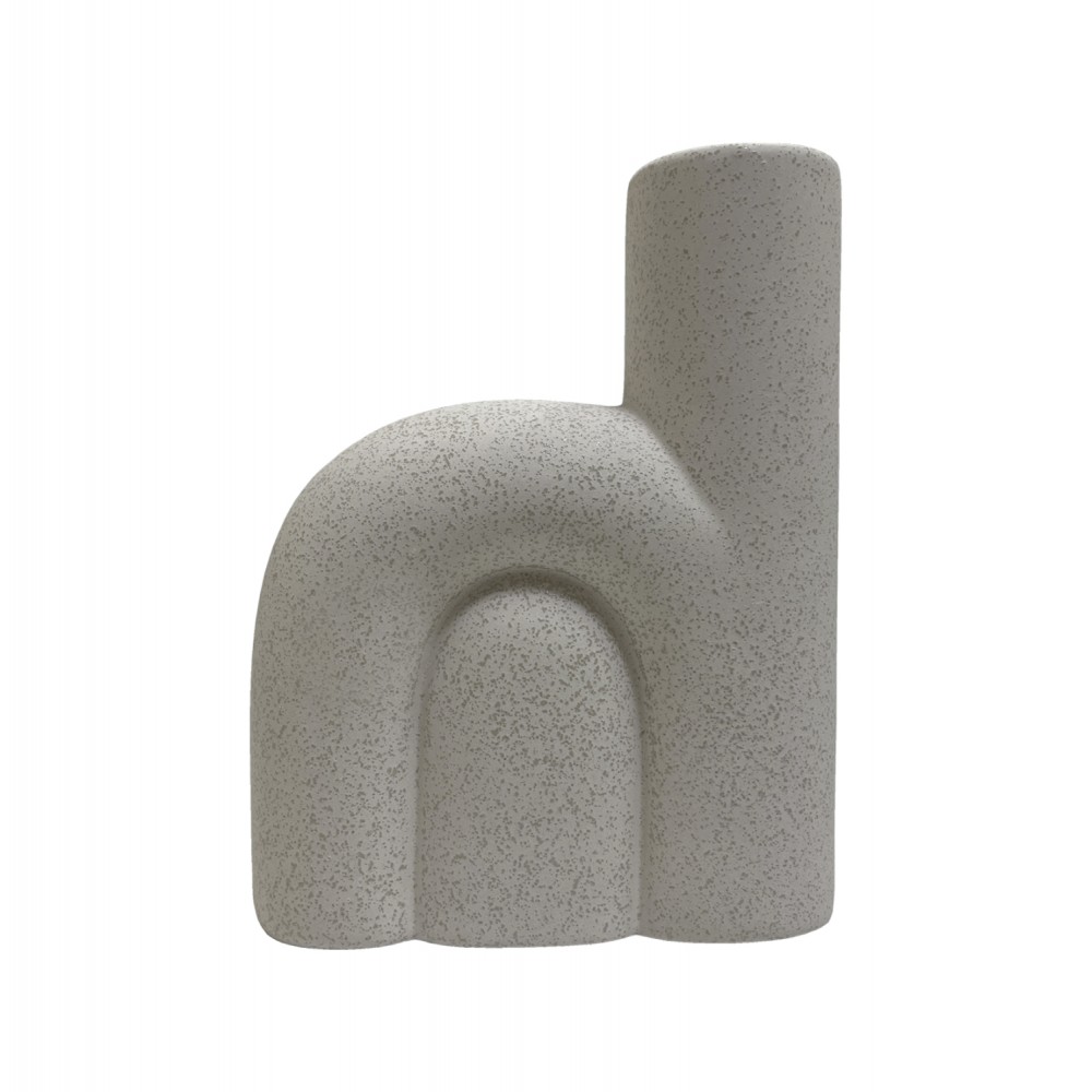 Επιτραπέζιο διακοσμητικό "ARCON" κεραμικό σε χρώμα υπόλευκο 19.5x7x24.5