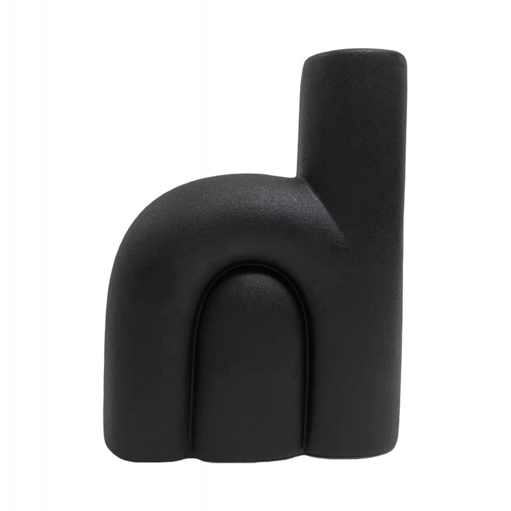 Επιτραπέζιο διακοσμητικό "ARCON" κεραμικό σε χρώμα μαύρο 19.5x7x24.5