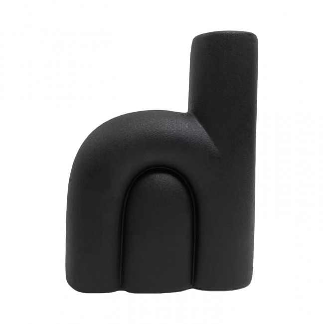 Επιτραπέζιο διακοσμητικό "ARCON" κεραμικό σε χρώμα μαύρο 19.5x7x24.5