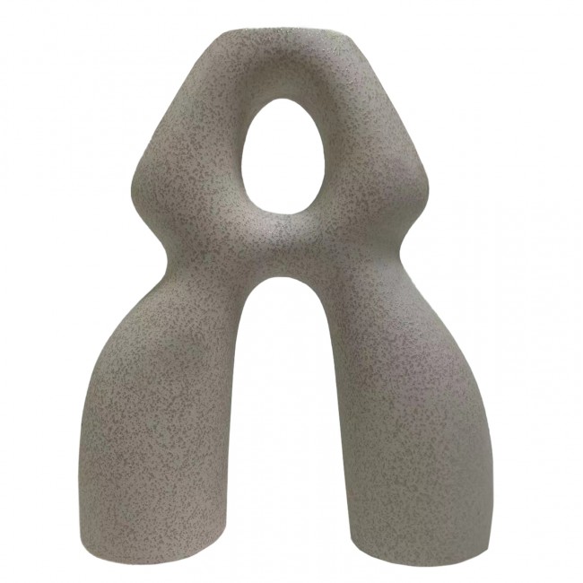 Επιτραπέζιο διακοσμητικό "ISIL" κεραμικό σε χρώμα υπόλευκο 26x9.5x29.5