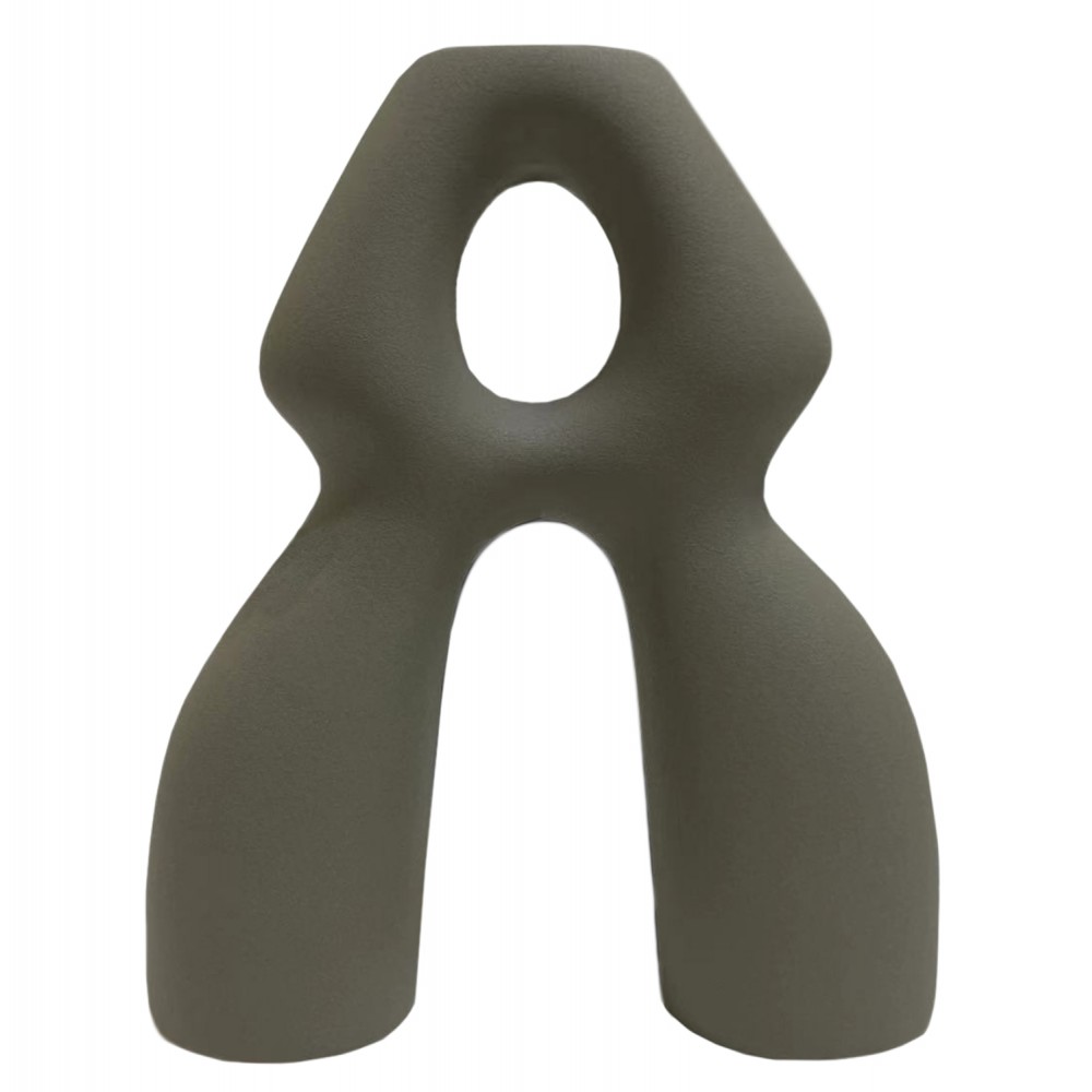 Επιτραπέζιο διακοσμητικό "ISIL" κεραμικό σε χρώμα γκρι 26x9.5x29.5