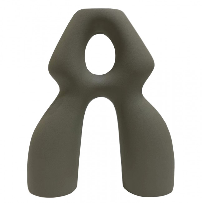 Επιτραπέζιο διακοσμητικό "ISIL" κεραμικό σε χρώμα γκρι 26x9.5x29.5