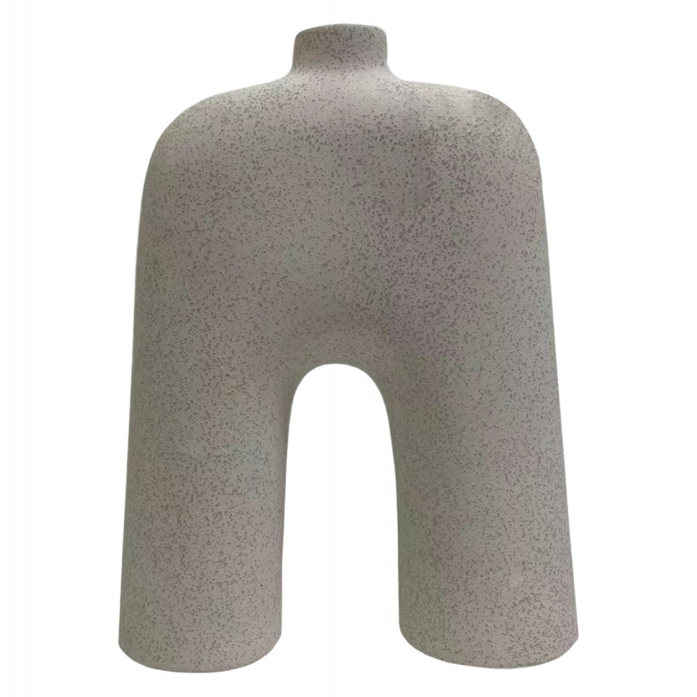 Επιτραπέζιο διακοσμητικό "ISIL" κεραμικό σε χρώμα υπόλευκο 21x6.7x29.2