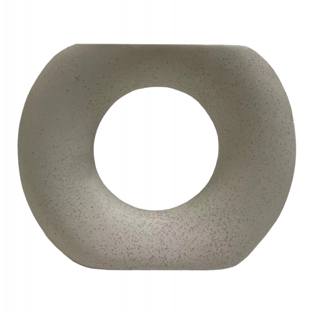 Επιτραπέζιο διακοσμητικό "ELLIPTO" κεραμικό σε χρώμα υπόλευκο 18x6.5x14