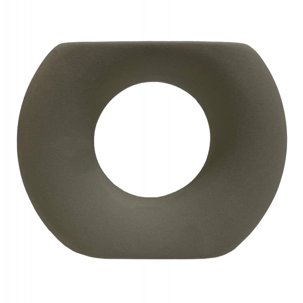 Επιτραπέζιο διακοσμητικό "ELLIPTO" κεραμικό σε χρώμα γκρι 18x6.5x14