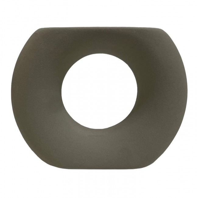 Επιτραπέζιο διακοσμητικό "ELLIPTO" κεραμικό σε χρώμα γκρι 18x6.5x14