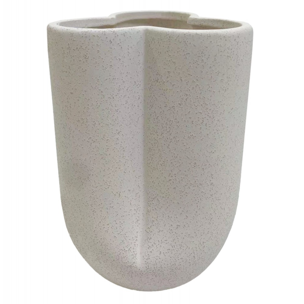 Επιτραπέζιο διακοσμητικό "GLAΖΕ" κεραμικό σε χρώμα υπόλευκο Φ16x22