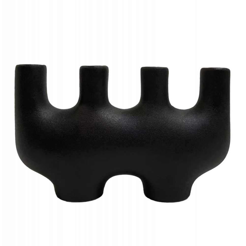 Επιτραπέζιο διακοσμητικό "MANI" κεραμικό σε χρώμα μαύρο ματ 21x6x13