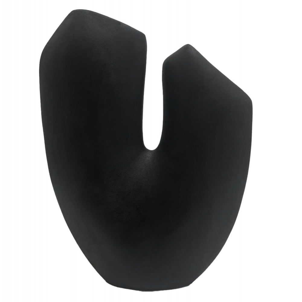 Επιτραπέζιο διακοσμητικό "ARKEN" κεραμικό σε χρώμα μαύρο ματ 28x10x36.5