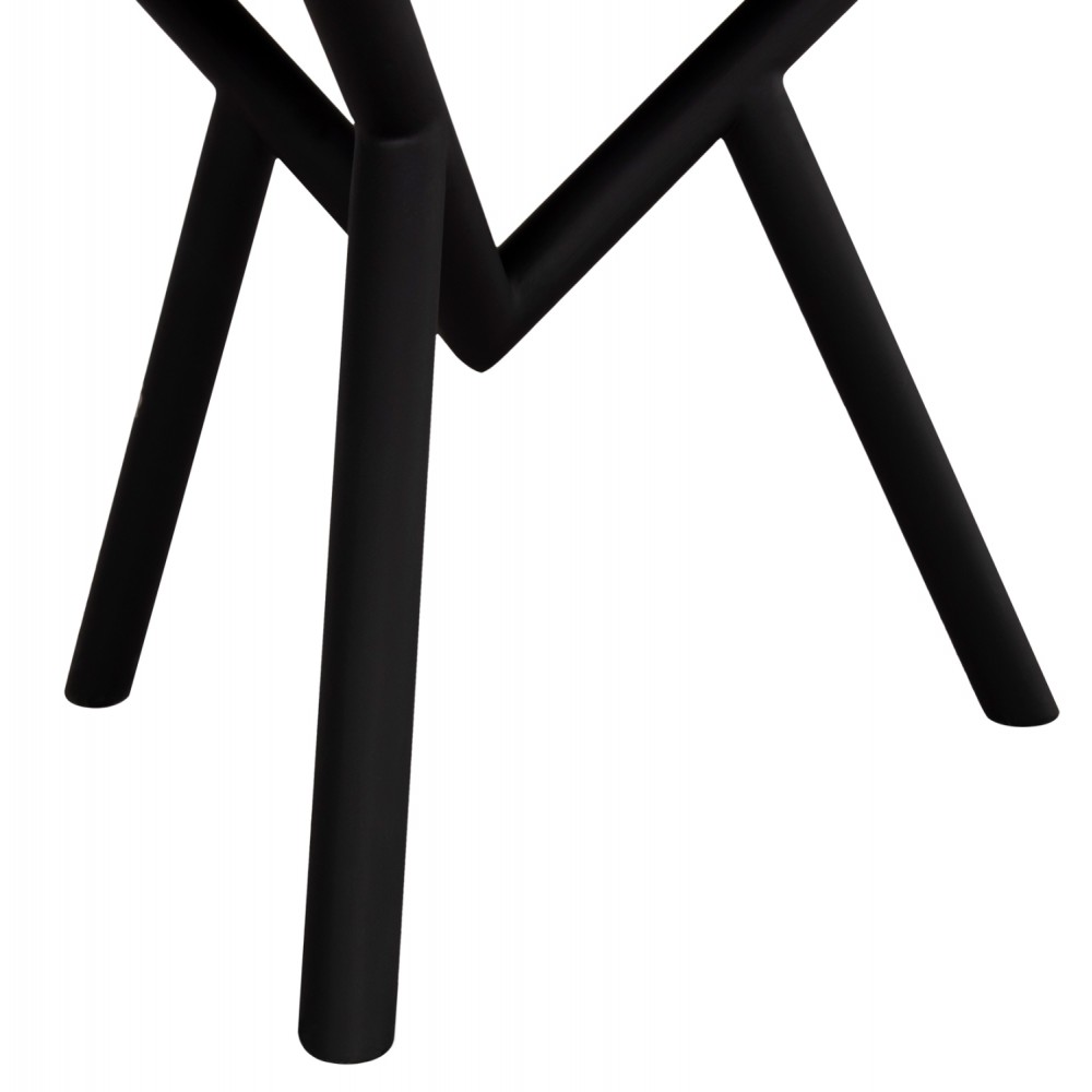 Βοηθητικό τραπέζι "SAMAN" από απολιθωμένο ξύλο/μέταλλο 70x55x40