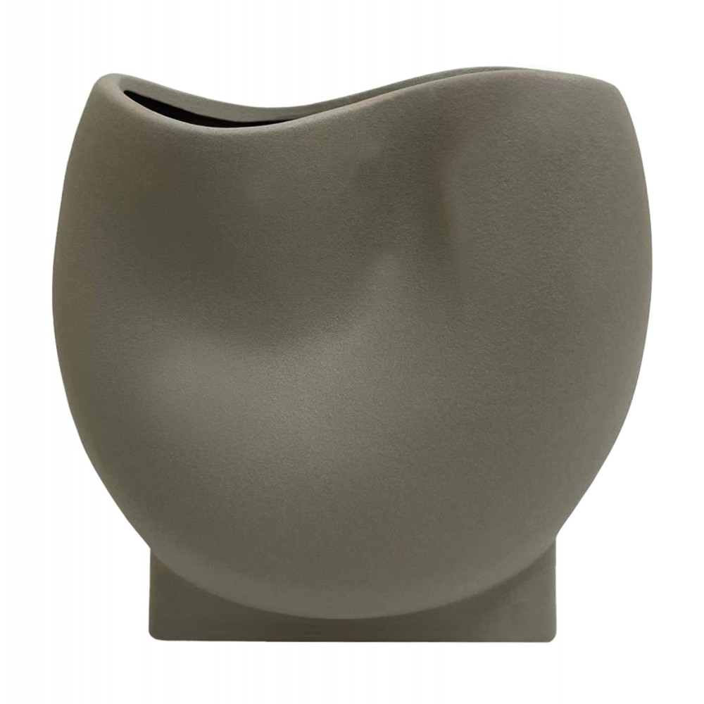 Επιτραπέζιο διακοσμητικό "GLAΖΕ" κεραμικό σε χρώμα γκρι 26x14x25