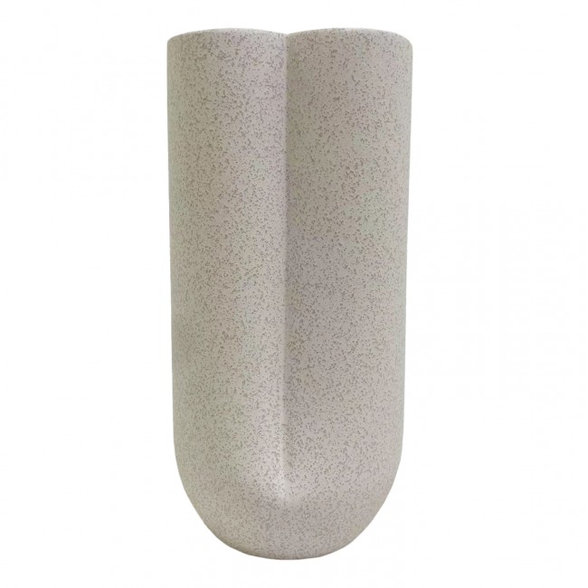 Επιτραπέζιο διακοσμητικό "GLAΖΕ" κεραμικό σε χρώμα υπόλευκο Φ14x29