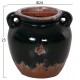 Διακοσμητικό βάζο από τερακότα σε χρώμα μαύρο Φ24x23