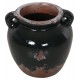 Διακοσμητικό βάζο από τερακότα σε χρώμα μαύρο Φ24x23