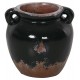 Διακοσμητικό βάζο από τερακότα σε χρώμα μαύρο Φ24x23