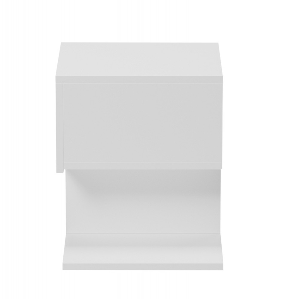 Κομοδίνο "CASPIAN" σε χρώμα λευκό 46.8x33x36.8