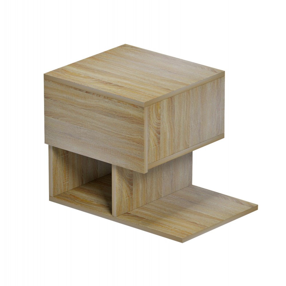 Κομοδίνο "CASPIAN" σε χρώμα σονόμα 46.8x33x36.8