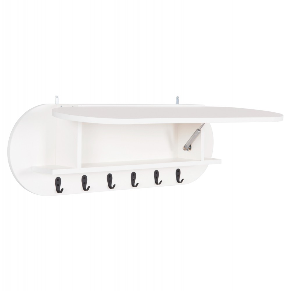 Κρεμάστρα εισόδου "STOR" με κλειστό ράφι σε χρώμα λευκό 84x15.5x28.5