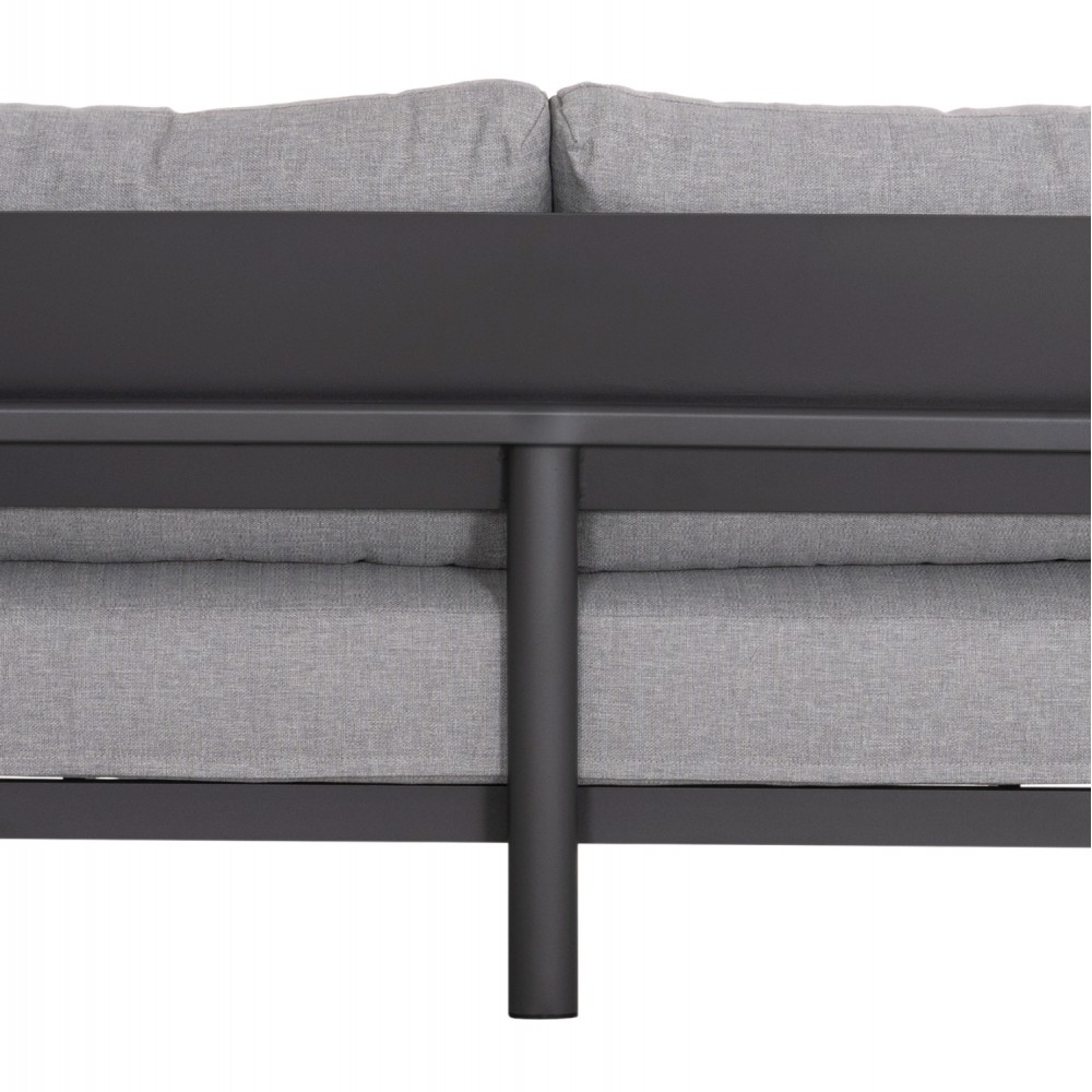 Σετ εξωτερικού χώρου "ELARA" 4τμχ από αλουμίνιο/ύφασμα/ξύλο σε χρώμα γκρι/φυσικό