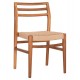 Καρέκλα τραπεζαρίας "HERRIN" από ξύλο teak/σχοινί σε χρώμα φυσικό 46x51x78
