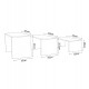 Σετ τραπέζια σαλονιού "BENTIL" σε χρώμα σονόμα/λευκό 65x35x45