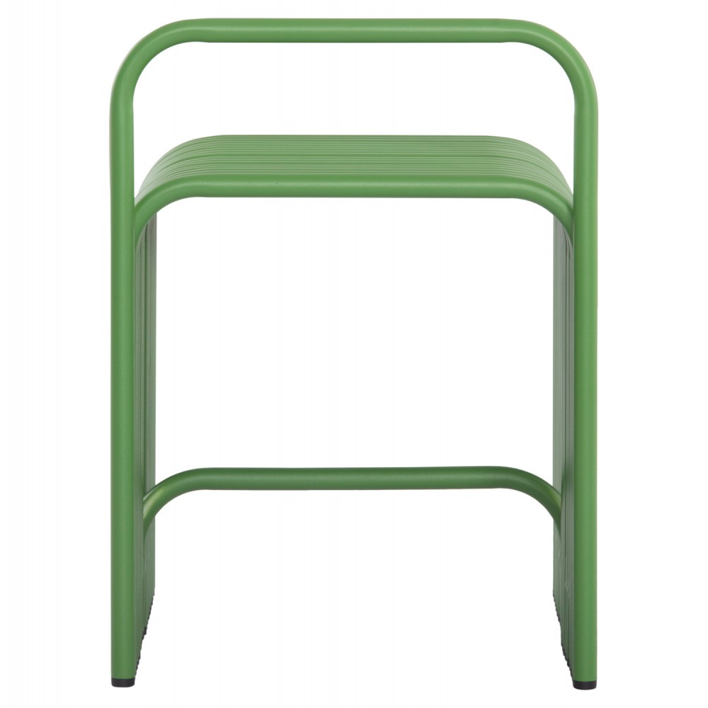 Σκαμπό χαμηλό "INTREPID" από αλουμίνιο σε χρώμα πράσινο 40x38x42.5/55