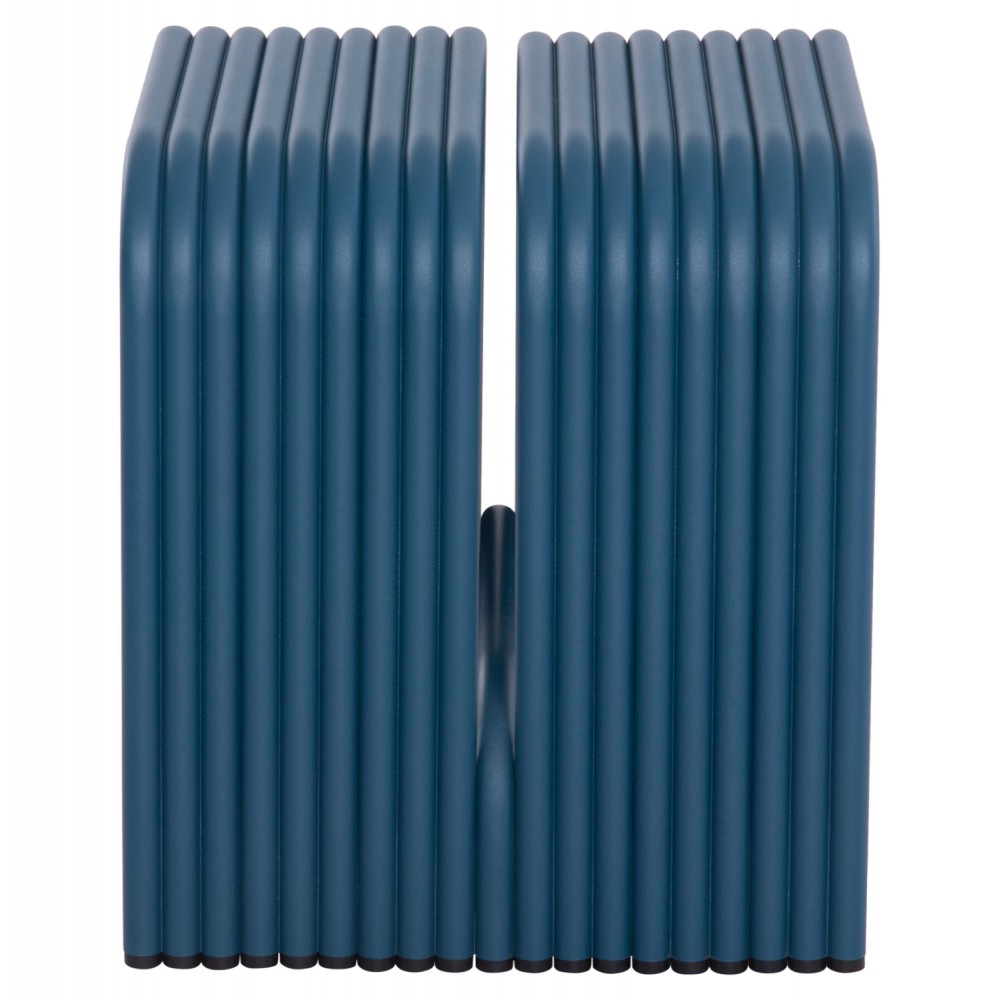 Σκαμπό χαμηλό "INTREPID" από αλουμίνιο σε χρώμα μπλε 40x38x42.5