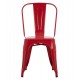Καρέκλα "MELITA-PRO" από μέταλλο σε χρώμα κόκκινο 44x47x84.5