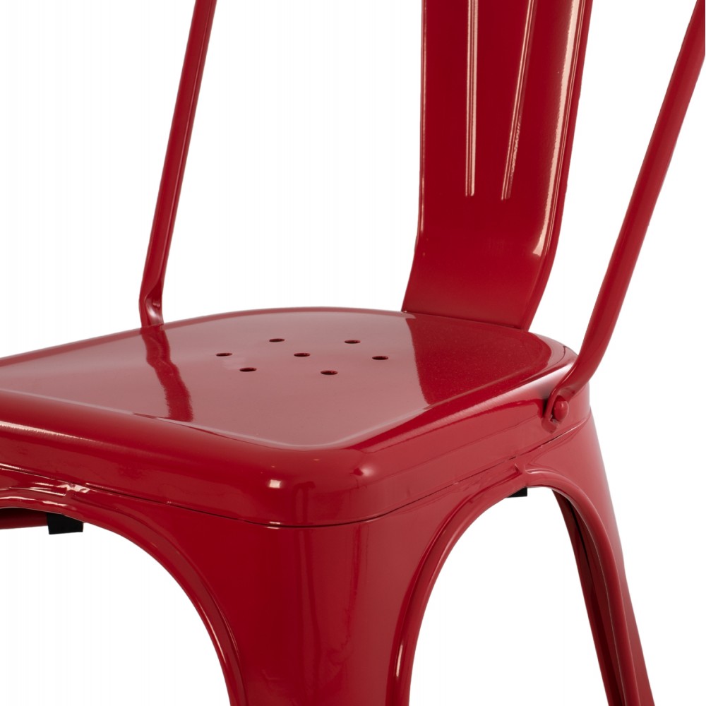 Καρέκλα "MELITA-PRO" από μέταλλο σε χρώμα κόκκινο 44x47x84.5