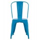 Καρέκλα "MELITA-PRO" από μέταλλο σε χρώμα μπλε 44x47x84.5