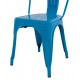 Καρέκλα "MELITA-PRO" από μέταλλο σε χρώμα μπλε 44x47x84.5