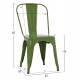 Καρέκλα "MELITA-PRO" από μέταλλο σε χρώμα πράσινο 44x47x84.5