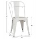 Καρέκλα "MELITA-PRO" από μέταλλο σε χρώμα λευκό ματ 44x47x84.5
